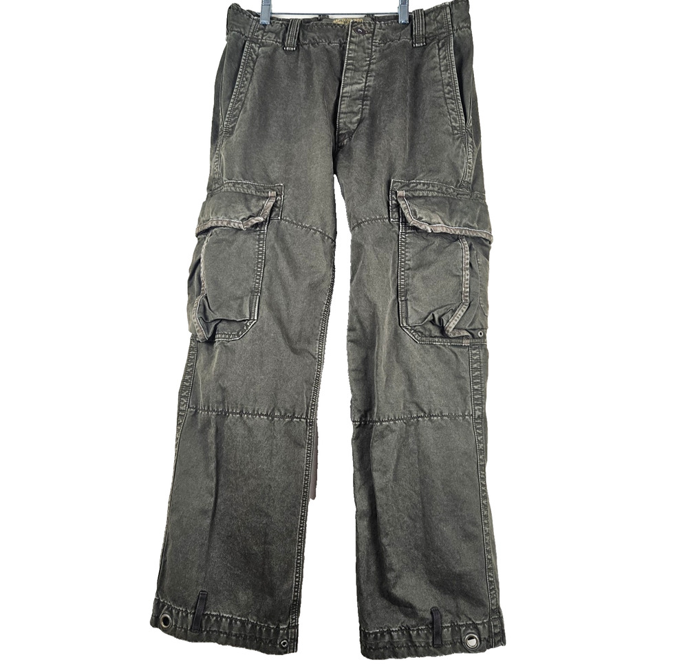 Vintage GAP Military Cargo Pants Mens 32x30 green Y2K Heavyweight Paratrooper